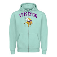 Seafoam vikings style Zipper Hoodie - artisFamous