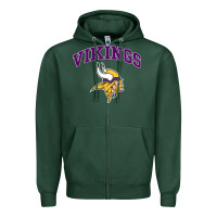 Sports Green vikings style Zipper Hoodie - artisFamous