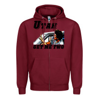 Burgundy utah get me 2 Zipper Hoodie - artisFamous