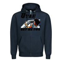 Navy utah get me 2 Zipper Hoodie - artisFamous