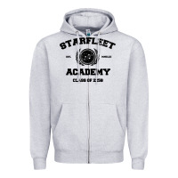 Heather Grey starfleet academy Zipper Hoodie - artisFamous