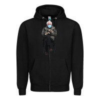 Black bernie sitting in the cold with mittens meme Zipper Hoodie - artisFamous