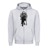 Heather Grey bernie sitting in the cold with mittens meme Zipper Hoodie - artisFamous