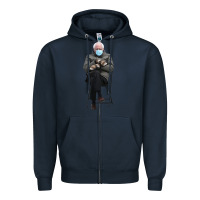 Navy bernie sitting in the cold with mittens meme Zipper Hoodie - artisFamous