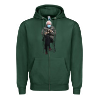 Sports Green bernie sitting in the cold with mittens meme Zipper Hoodie - artisFamous