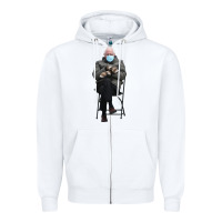 Bernie Sitting In The Cold With Mittens Meme Zipper Hoodie | Teevron