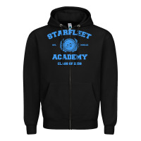 Black starfleet academy Zipper Hoodie - artisFamous