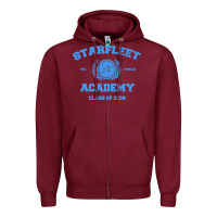 Burgundy starfleet academy Zipper Hoodie - artisFamous