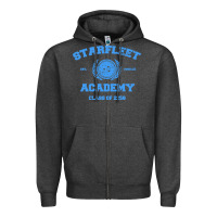 Charcoal Heather starfleet academy Zipper Hoodie - artisFamous