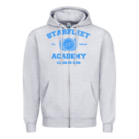 Heather Grey starfleet academy Zipper Hoodie - artisFamous
