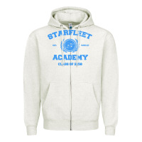 Oatmeal Heather starfleet academy Zipper Hoodie - artisFamous