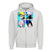 Dove Grey animation Zipper Hoodie - artisFamous