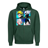 Sports Green animation Zipper Hoodie - artisFamous