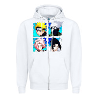 White animation Zipper Hoodie - artisFamous