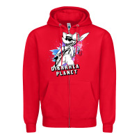 Red diarrhea planet musician Zipper Hoodie - artisFamous