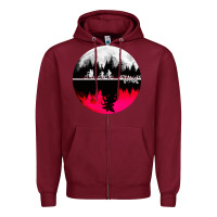 Burgundy stranger kids bikes Zipper Hoodie - artisFamous