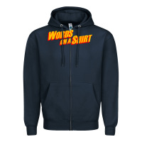 Navy words on a shirt Zipper Hoodie - artisFamous