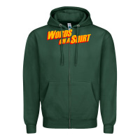 Sports Green words on a shirt Zipper Hoodie - artisFamous