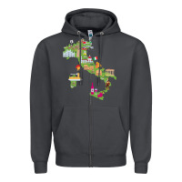 Smoke Italy map Zipper Hoodie - artisFamous
