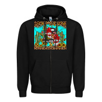 Black truck gnome cactus Zipper Hoodie - JahusDesignShop