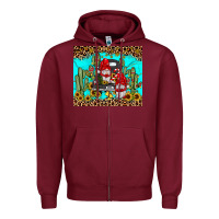Burgundy truck gnome cactus Zipper Hoodie - JahusDesignShop