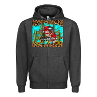 Charcoal Heather truck gnome cactus Zipper Hoodie - JahusDesignShop