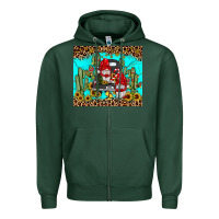Sports Green truck gnome cactus Zipper Hoodie - JahusDesignShop
