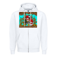 White truck gnome cactus Zipper Hoodie - JahusDesignShop