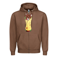 Chestnut funny chihuahua dog burrito food tee Zipper Hoodie - artisFamous