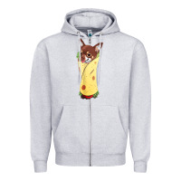 Heather Grey funny chihuahua dog burrito food tee Zipper Hoodie - artisFamous