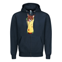 Navy funny chihuahua dog burrito food tee Zipper Hoodie - artisFamous