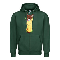 Sports Green funny chihuahua dog burrito food tee Zipper Hoodie - artisFamous