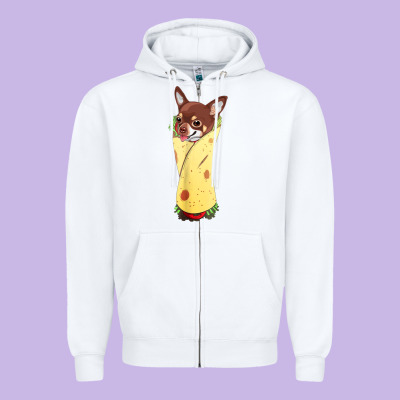 Funny Chihuahua Dog Burrito Food Tee Zipper Hoodie Designed By Artisfamous
