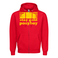 Red stay gold ponyboy the outsiders movie book Zipper Hoodie - artisFamous