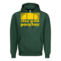 Sports Green stay gold ponyboy the outsiders movie book Zipper Hoodie - artisFamous