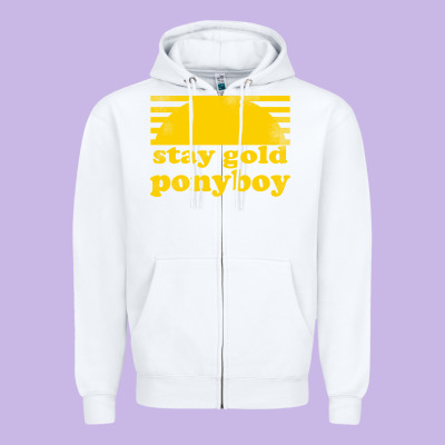 Stay Gold Ponyboy The Outsiders Movie Book Zipper Hoodie Designed By Artisfamous