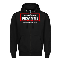 Black desantis governor keep florida free Zipper Hoodie - artisFamous