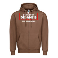 Chestnut desantis governor keep florida free Zipper Hoodie - artisFamous
