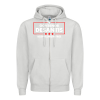 Dove Grey desantis governor keep florida free Zipper Hoodie - artisFamous
