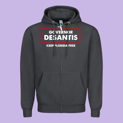 Desantis Governor Keep Florida Free Zipper Hoodie Designed By Artisfamous