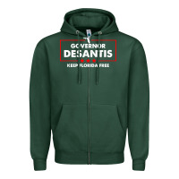 Sports Green desantis governor keep florida free Zipper Hoodie - artisFamous