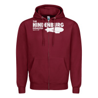 Burgundy airship blimp dirigible   the hindenburg disaste Zipper Hoodie - artisFamous