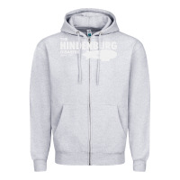 Heather Grey airship blimp dirigible   the hindenburg disaste Zipper Hoodie - artisFamous