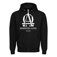 Black generation alpha Zipper Hoodie - artisFamous