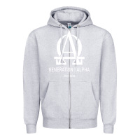 Heather Grey generation alpha Zipper Hoodie - artisFamous
