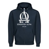 Navy generation alpha Zipper Hoodie - artisFamous