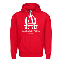 Red generation alpha Zipper Hoodie - artisFamous