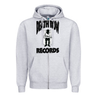 Heather Grey death row records Zipper Hoodie - artisFamous