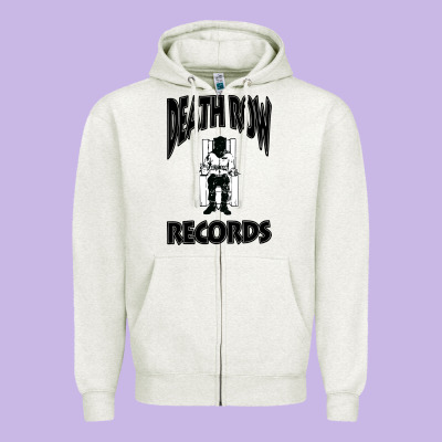 Death Row Records Zipper Hoodie Designed By Artisfamous