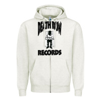 Oatmeal Heather death row records Zipper Hoodie - artisFamous